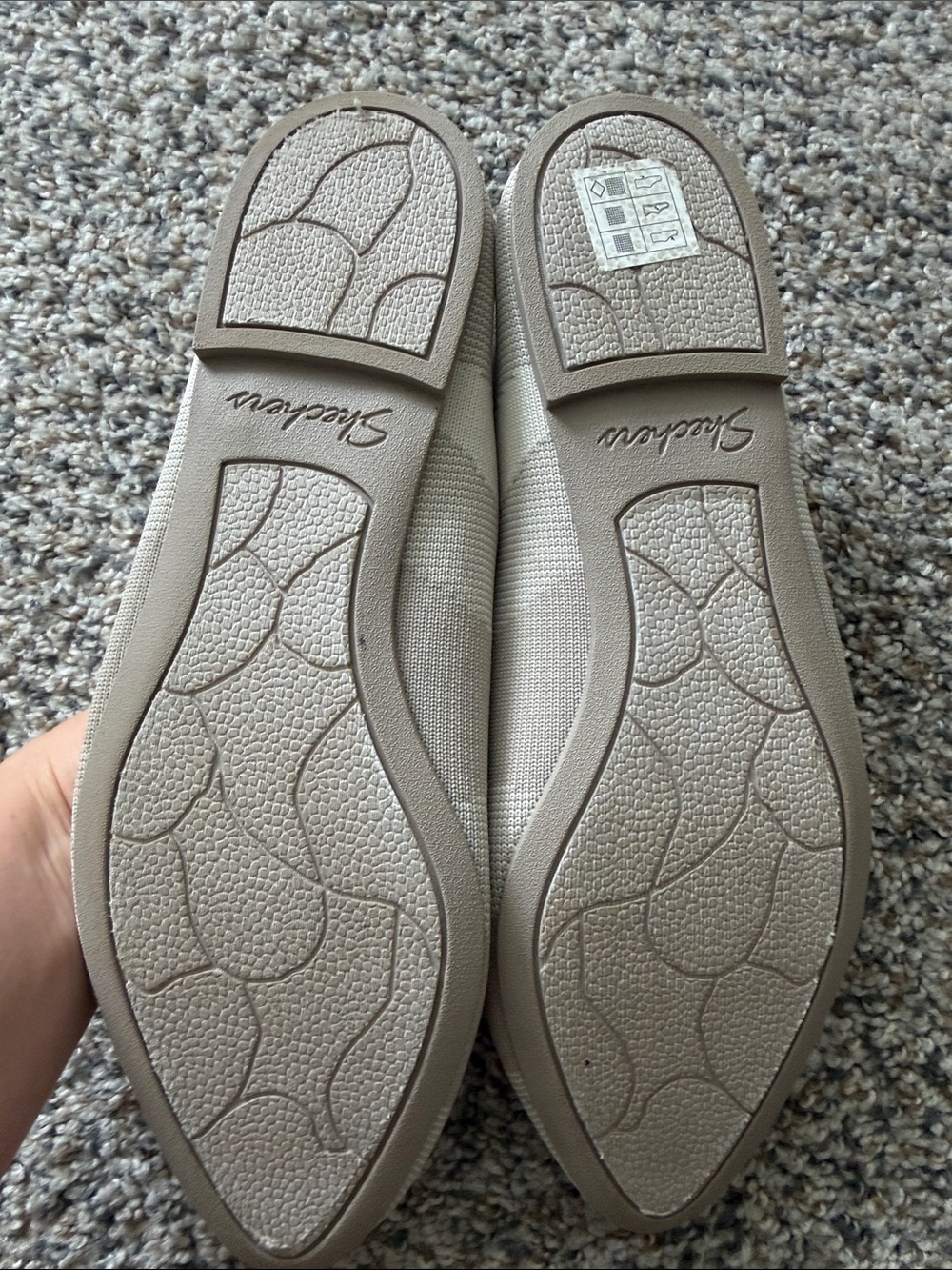 Skechers Women's Knit Slip-On Flats in Light Taupe - Picture 5 of 5